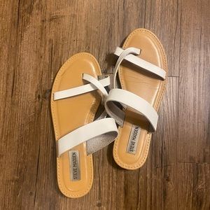 Steve Madden White Sandals size 7